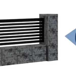Pustak ogrodzeniowy Konekt linia Mild kolor Nox 50x20